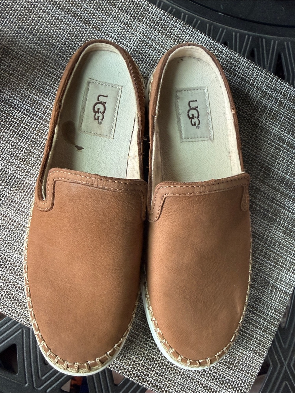UGG women’s Brown Slip-On Caleel Espadrilles